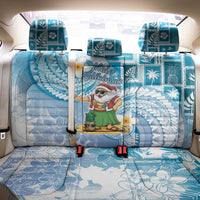 Hawaii Mele Kalikimaka Back Car Seat Cover Hula Santa Retro Style Blue LT05 - Polynesian Pride