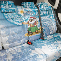 Hawaii Mele Kalikimaka Back Car Seat Cover Hula Santa Retro Style Blue LT05 - Polynesian Pride