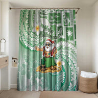 Hawaii Mele Kalikimaka Bathroom Set Hula Santa Retro Style Green - Polynesian Pride