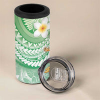 Hawaii Mele Kalikimaka 4 in 1 Can Cooler Tumbler Hula Santa Retro Style Green - Polynesian Pride