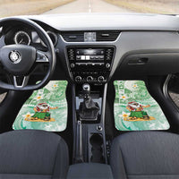 Hawaii Mele Kalikimaka Car Mats Hula Santa Retro Style Green - Polynesian Pride