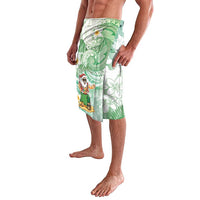 Hawaii Mele Kalikimaka Lavalava Hula Santa Retro Style Green - Polynesian Pride