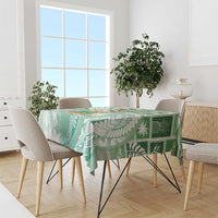 Hawaii Mele Kalikimaka Tablecloth Hula Santa Retro Style Green LT05 - Polynesian Pride