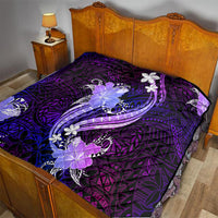 Galaxy Polynesian Pattern With Tropical Flowers Quilt LT05 - Polynesian Pride