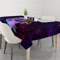 Galaxy Polynesian Pattern With Tropical Flowers Tablecloth LT05 - Polynesian Pride