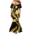 Gold Polynesian Pattern With Tropical Flowers Mermaid Dress LT05 - Polynesian Pride
