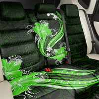Green Polynesian Pattern With Tropical Flowers Back Car Seat Cover LT05 - Polynesian Pride