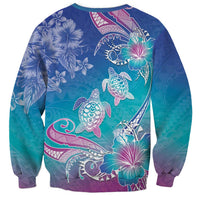 Polynesia Sea Turtle Couple Sweatshirt Love Is Life