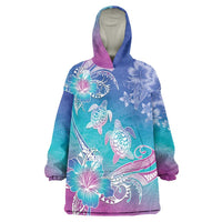 Polynesia Sea Turtle Couple Wearable Blanket Hoodie Love Is Life