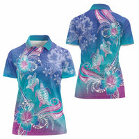 Polynesia Sea Turtle Couple Women Polo Shirt Love Is Life