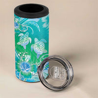 Polynesia Sea Turtle Couple 4 in 1 Can Cooler Tumbler I Am Turtley In Love With You