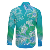 Polynesia Sea Turtle Couple Family Matching Tank Maxi Dress and Hawaiian Shirt I Am Turtley In Love With You