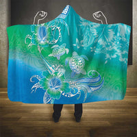 Polynesia Sea Turtle Couple Hooded Blanket I Am Turtley In Love With You