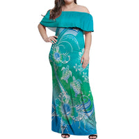 Polynesia Sea Turtle Couple Off Shoulder Maxi Dress I Am Turtley In Love With You