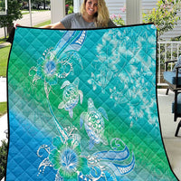 Polynesia Sea Turtle Couple Quilt I Am Turtley In Love With You