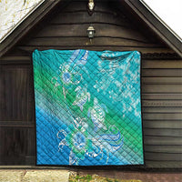 Polynesia Sea Turtle Couple Quilt I Am Turtley In Love With You