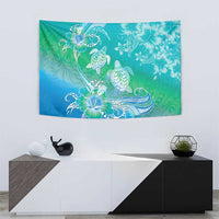 Polynesia Sea Turtle Couple Tapestry I Am Turtley In Love With You