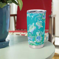 Polynesia Sea Turtle Couple Tumbler Cup I Am Turtley In Love With You