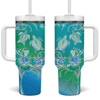 Polynesia Sea Turtle Couple Tumbler With Handle I Am Turtley In Love With You