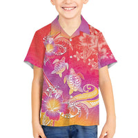 Polynesia Sea Turtle Couple Family Matching Puletasi and Hawaiian Shirt One Soul One Love