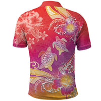 Polynesia Sea Turtle Couple Polo Shirt One Soul One Love