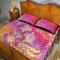 Polynesia Sea Turtle Couple Quilt Bed Set One Soul One Love