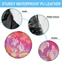 Polynesia Sea Turtle Couple Spare Tire Cover One Soul One Love