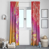 Polynesia Sea Turtle Couple Window Curtain One Soul One Love