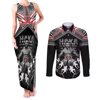 New Zealand Aotearoa Couples Matching Tank Maxi Dress and Long Sleeve Button Shirt Traditional Kapa Haka