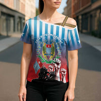 Personalised Free West Papua Cross Shoulder Shirt One People One Soul Unique Style LT05 - Polynesian Pride