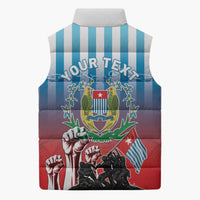 Personalised Free West Papua Sleeveless Puffer Jacket One People One Soul Unique Style - Polynesian Pride