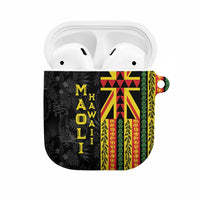Hawaii Maoli Spirit AirPods Case Kakau Pattern With Flower Lei - Polynesian Pride
