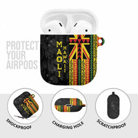 Hawaii Maoli Spirit AirPods Case Kakau Pattern With Flower Lei - Polynesian Pride