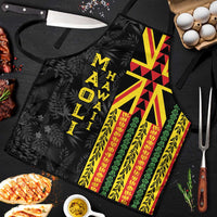 Hawaii Maoli Spirit Apron Kakau Pattern With Flower Lei - Polynesian Pride