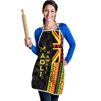 Hawaii Maoli Spirit Apron Kakau Pattern With Flower Lei - Polynesian Pride