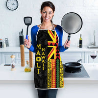 Hawaii Maoli Spirit Apron Kakau Pattern With Flower Lei - Polynesian Pride