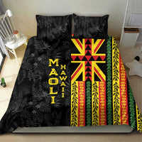 Hawaii Maoli Spirit Bedding Set Kakau Pattern With Flower Lei - Polynesian Pride