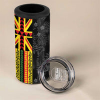Hawaii Maoli Spirit 4 in 1 Can Cooler Tumbler Kakau Pattern With Flower Lei - Polynesian Pride