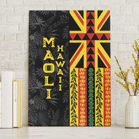 Hawaii Maoli Spirit Canvas Wall Art Kakau Pattern With Flower Lei - Polynesian Pride