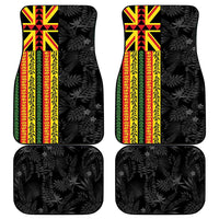 Hawaii Maoli Spirit Car Mats Kakau Pattern With Flower Lei - Polynesian Pride