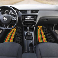 Hawaii Maoli Spirit Car Mats Kakau Pattern With Flower Lei - Polynesian Pride
