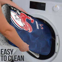 France And New Zealand Rugby Bathroom Set Les Bleus Rooster With Maori Tiki - Polynesian Pride