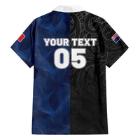 France And New Zealand Rugby Custom Hawaiian Shirt Les Bleus Rooster With Maori Tiki - Polynesian Pride