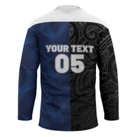 France And New Zealand Rugby Custom Hockey Jersey Les Bleus Rooster With Maori Tiki - Polynesian Pride