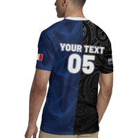 France And New Zealand Rugby Custom Rugby Jersey Les Bleus Rooster With Maori Tiki - Polynesian Pride