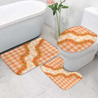 Orange Hawaii Palaka Bathroom Set Hawaiian Ilima Lei LT05 - Polynesian Pride
