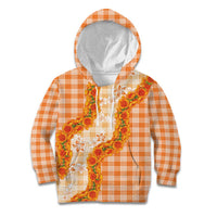 Orange Hawaii Palaka Kid Hoodie Hawaiian Ilima Lei