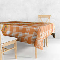 Orange Hawaii Palaka Tablecloth Hawaiian Ilima Lei
