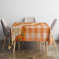 Orange Hawaii Palaka Tablecloth Hawaiian Ilima Lei