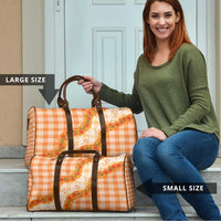 Orange Hawaii Palaka Travel Bag Hawaiian Ilima Lei LT05 - Polynesian Pride